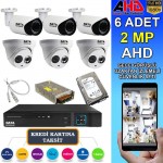 6 lı 2 MP AHD Kamera Seti 6 lı 2 MP AHD Kamera Seti